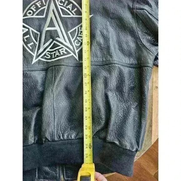 Vintage All Star Cafe " Atlantic City" Genuine Leather Bomber Jacket Men's Large - Picture 12 of 16